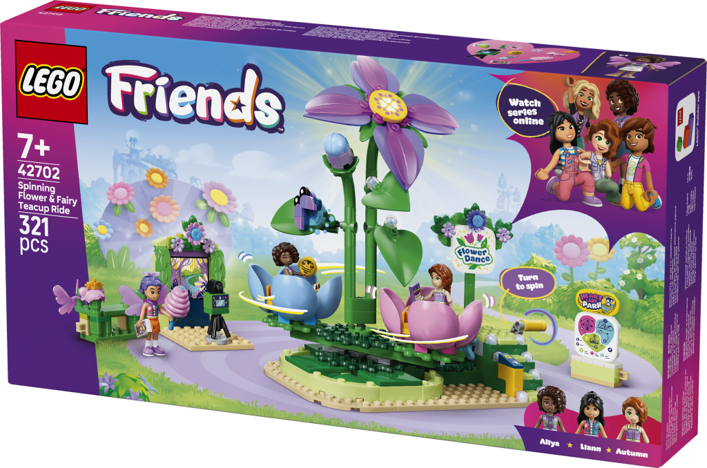 boîte LEGO® Friends 42702 La Fleur Tournoyante et les Tasses à Thé Féériques