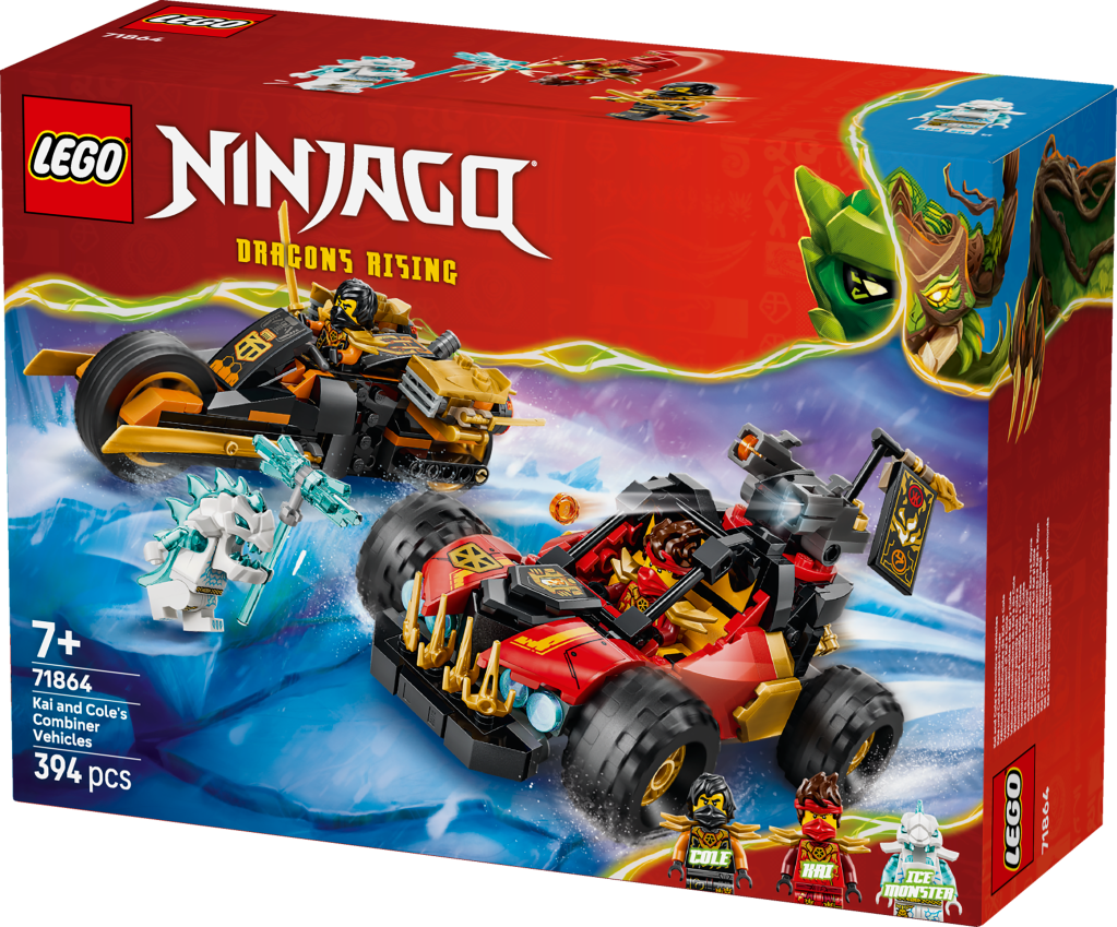 boîte LEGO NINJAGO 71864 Véhicules Combinables de Kai et Cole