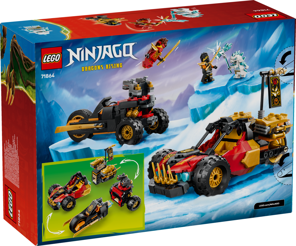 boîte LEGO NINJAGO 71864 Véhicules Combinables de Kai et Cole