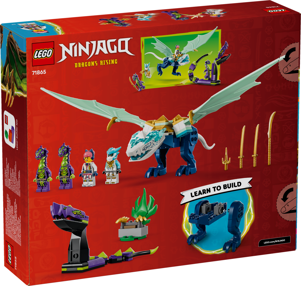 boîte LEGO NINJAGO 71865 Le Combat du Dragon de Glace de Zane