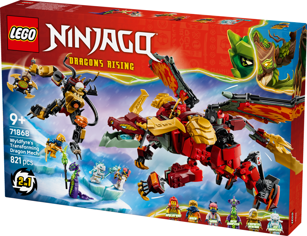 boîte LEGO NINJAGO 71868 Le Robot Dragon Transformable de Braséra