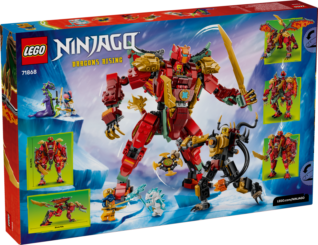 boîte LEGO NINJAGO 71868 Le Robot Dragon Transformable de Braséra