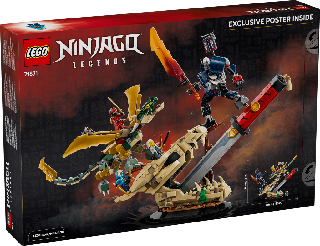 boîte LEGO NINJAGO 71871 Combat sur la Lame du Dragon