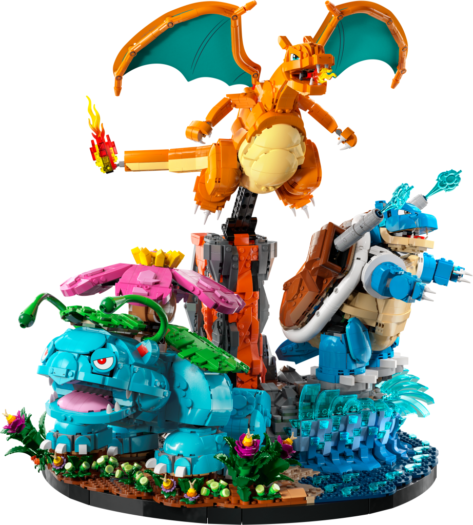 LEGO Pokémon 72153 Florizarre, Dracaufeu et Tortank