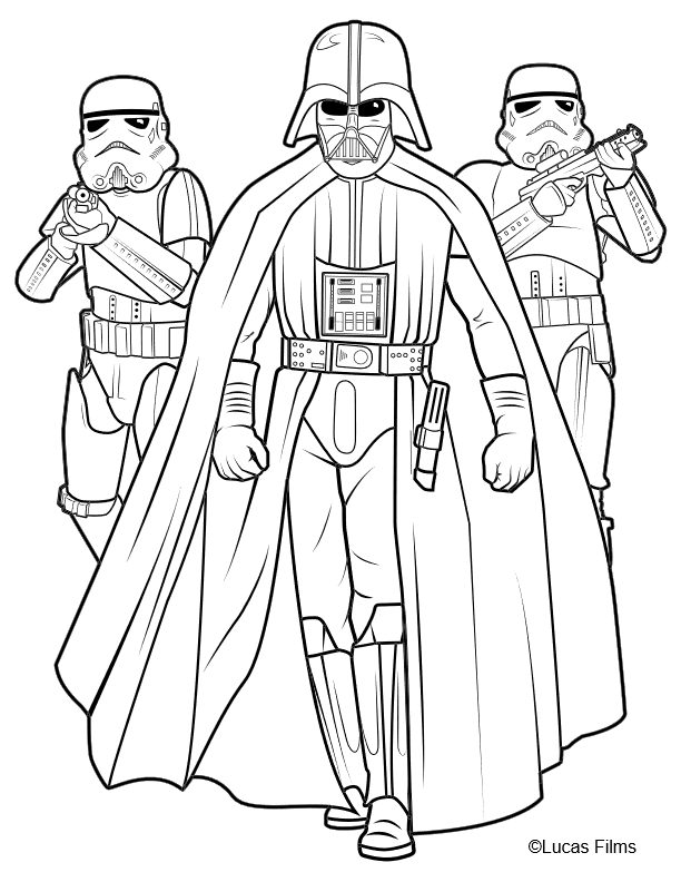 coloriage dark vador