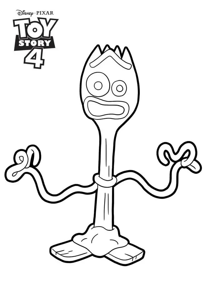 coloriage Toy story cuillere