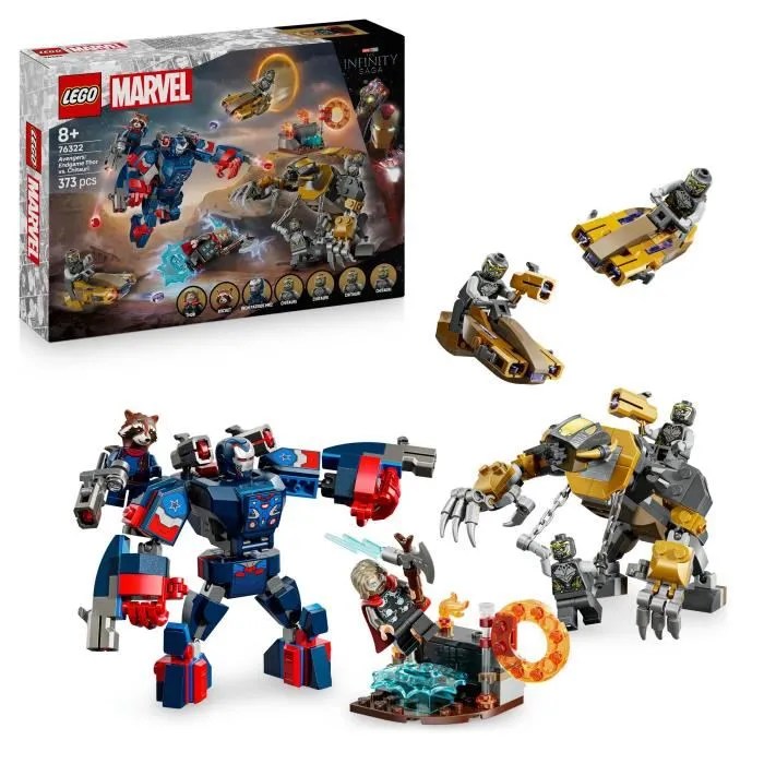 LEGO Marvel 76322 Avengers : Endgame Thor Contre Chitauri