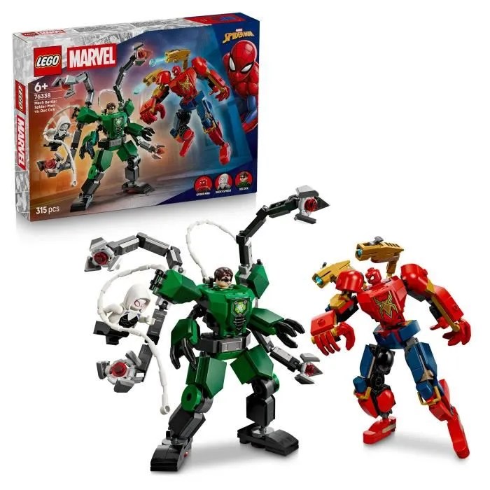 LEGO Marvel 76338 Le Combat des Robots : Spider-Man contre Docteur Octopus