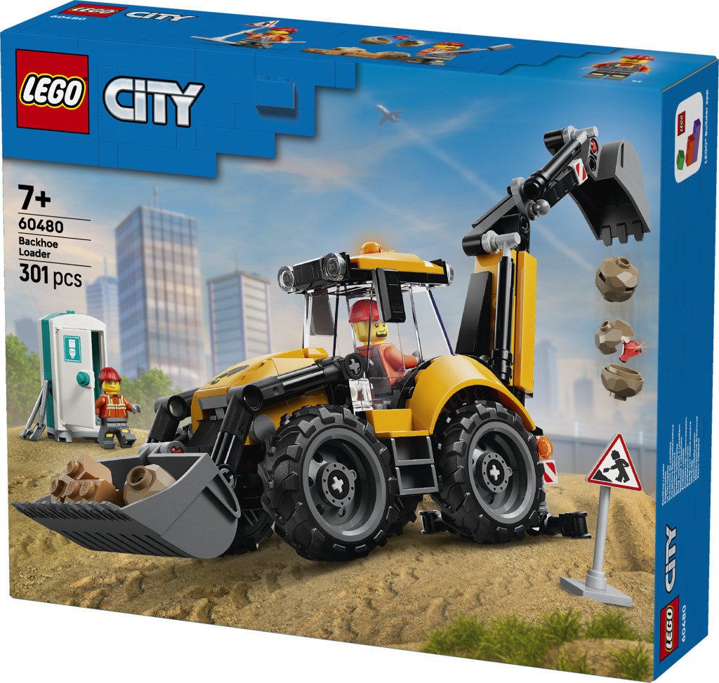 boîte LEGO City 60480 Le Tractopelle Jaune