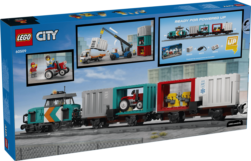 boîte LEGO City 60509 Le Train de Marchandises du Port avec Grue et Camion