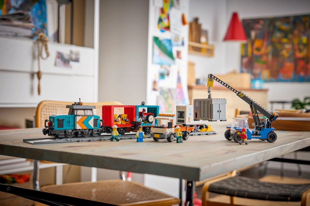 LEGO City 60509 Le Train de Marchandises du Port avec Grue et Camion