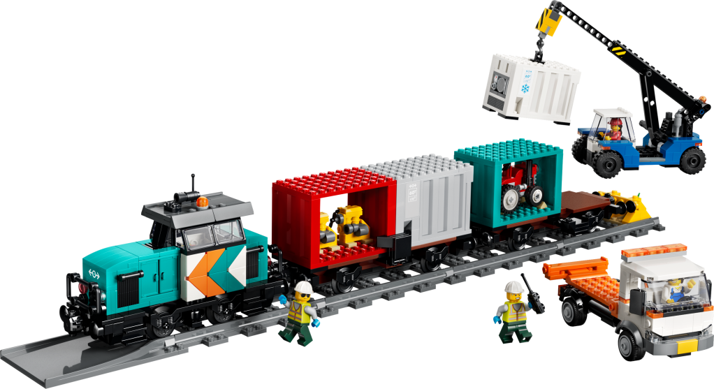 LEGO City 60509 Le Train de Marchandises du Port avec Grue et Camion