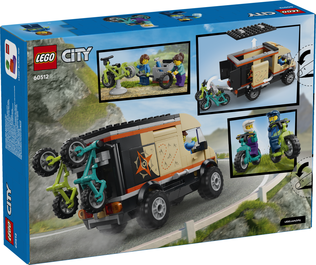 boîte LEGO City 60512 Le Camping-Car d'Aventures et ses VTT
