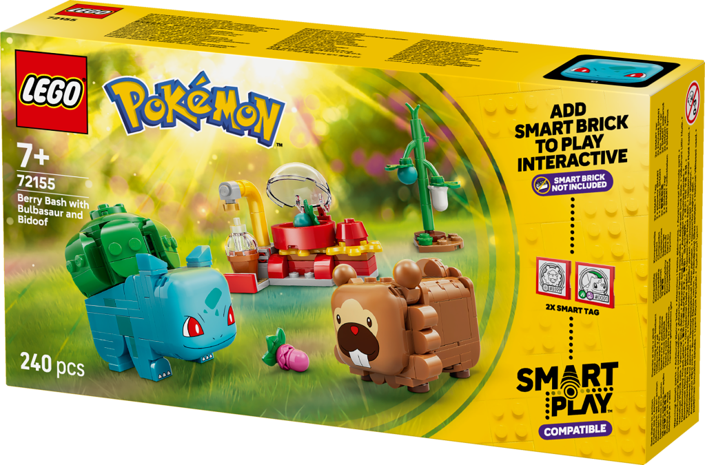 boîte LEGO Pokémon 72155 SMART Play : Bulbizarre et Keunotor, délice de baies
