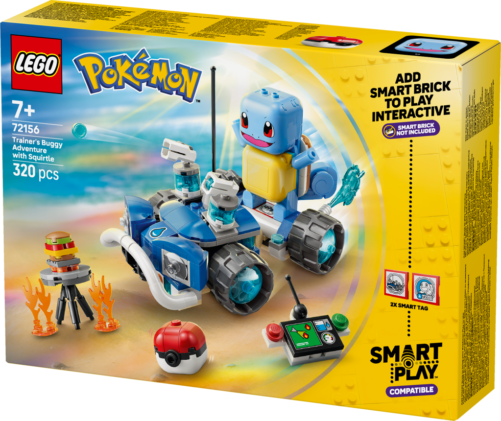boîte LEGO Pokémon 72156 SMART Play : L'aventure de Carapuce avec le buggy du dresseur