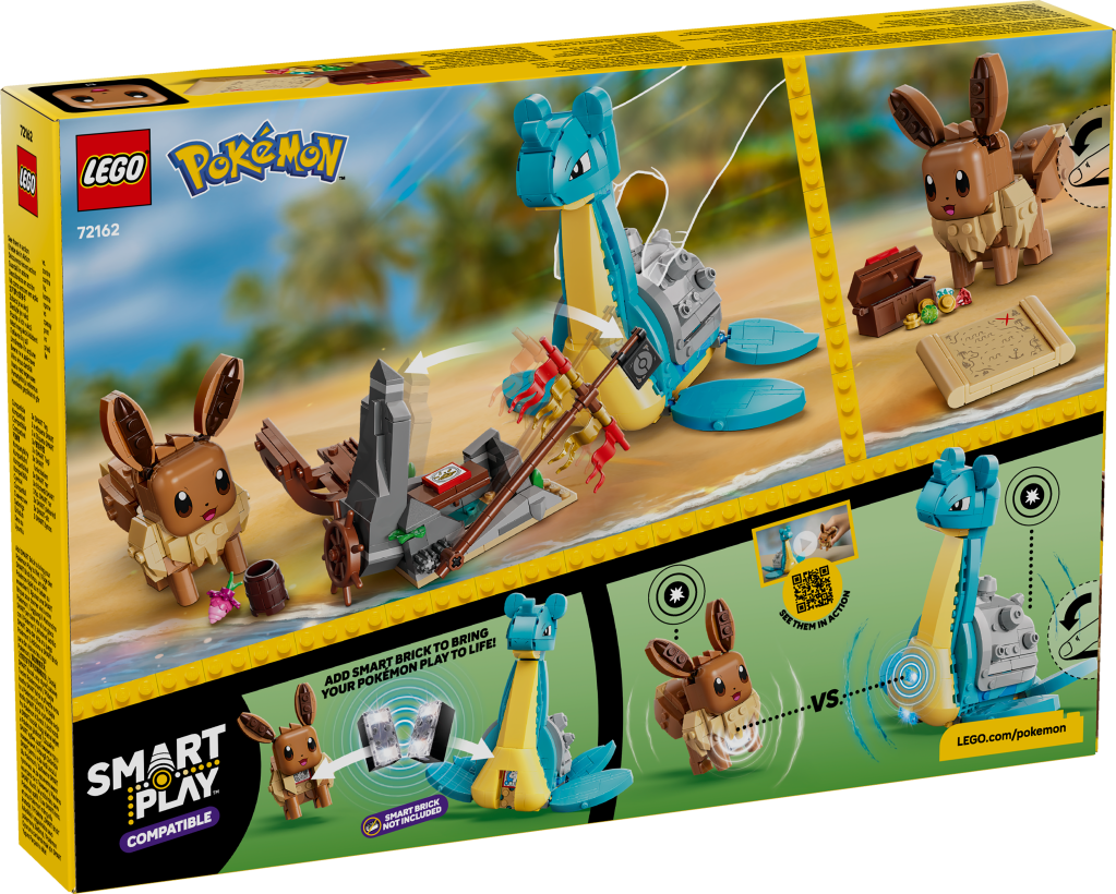 boîte LEGO Pokémon 72162 SMART Play : chasse au trésor d'Évoli et Lokhlass