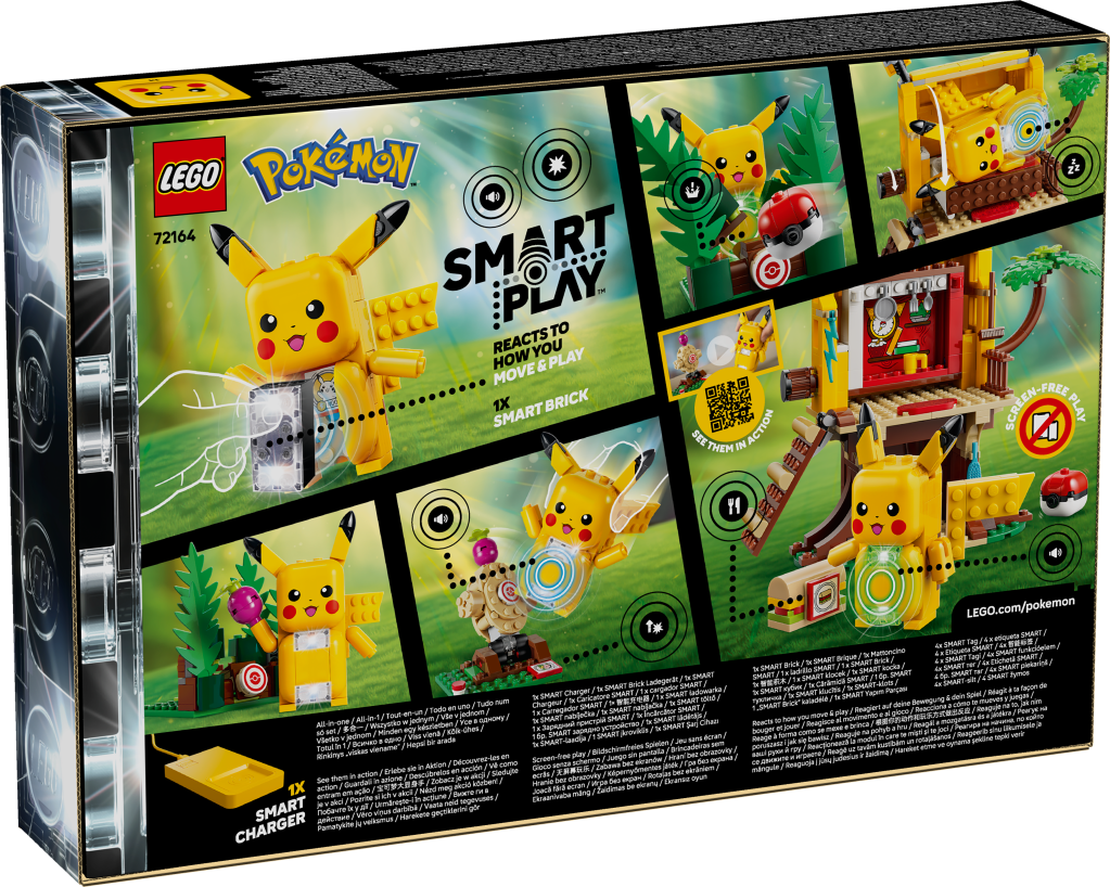 boîte LEGO Pokémon 72164 SMART Play : Pikachu et la Cabane d'Entraînement