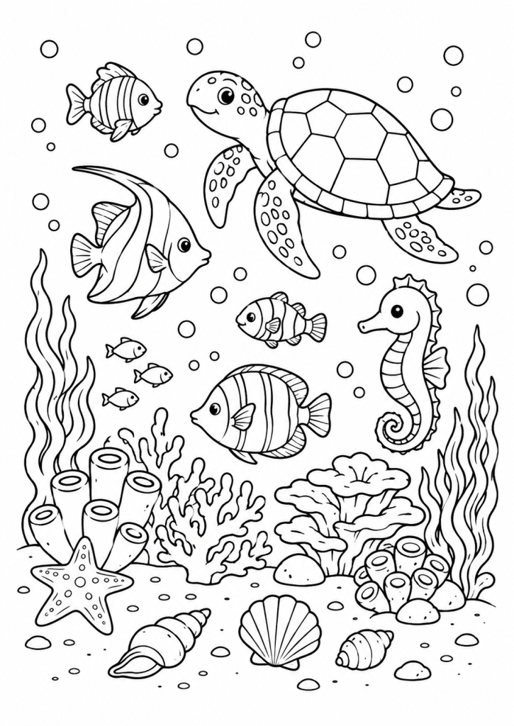 coloriage vacances été plage