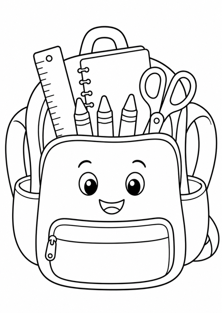 coloriage rentré maternelle école