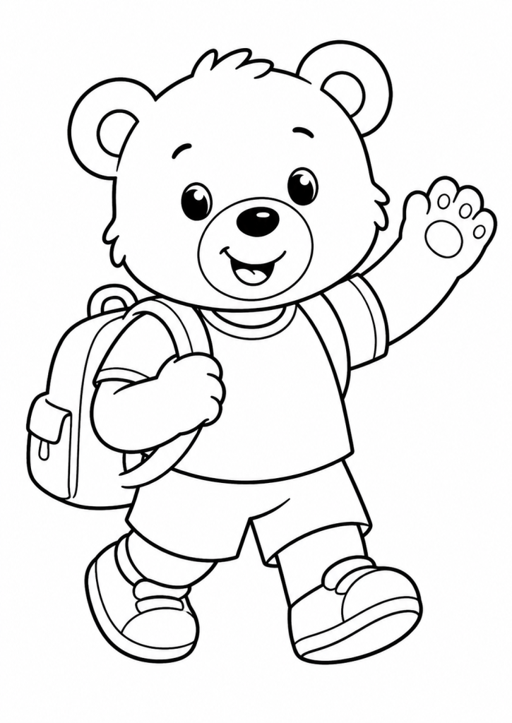 coloriage rentré maternelle école