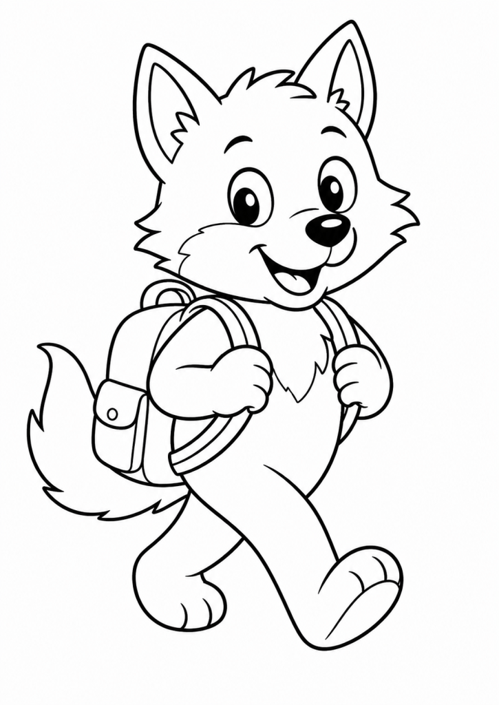 coloriage rentré maternelle école
