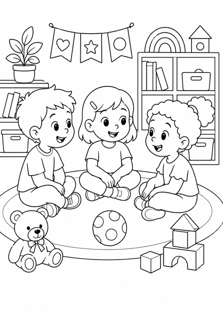 coloriage rentré maternelle école