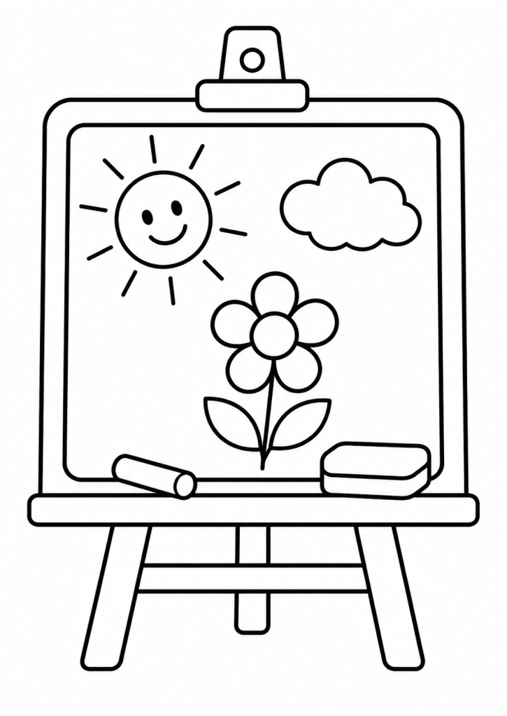coloriage rentré maternelle école