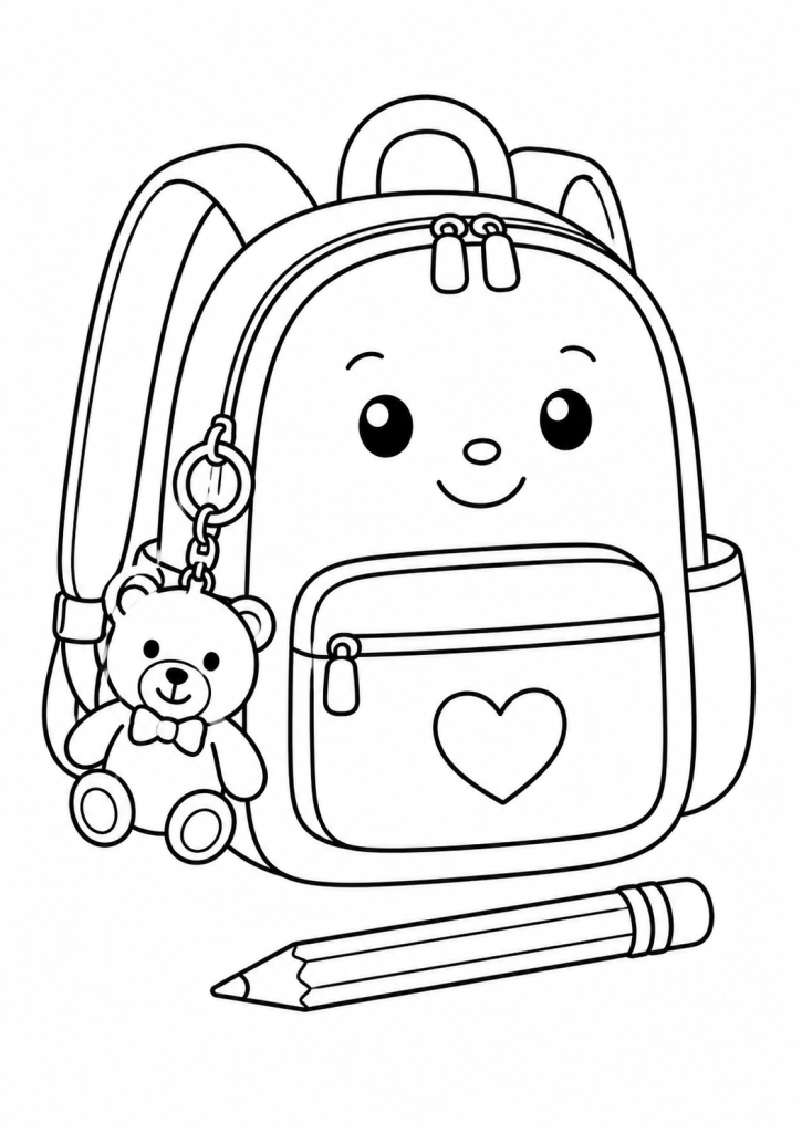 coloriage rentré maternelle école