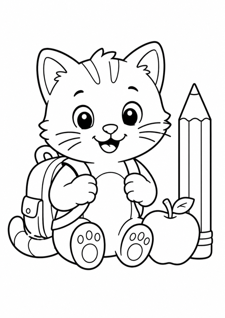 coloriage rentré maternelle école