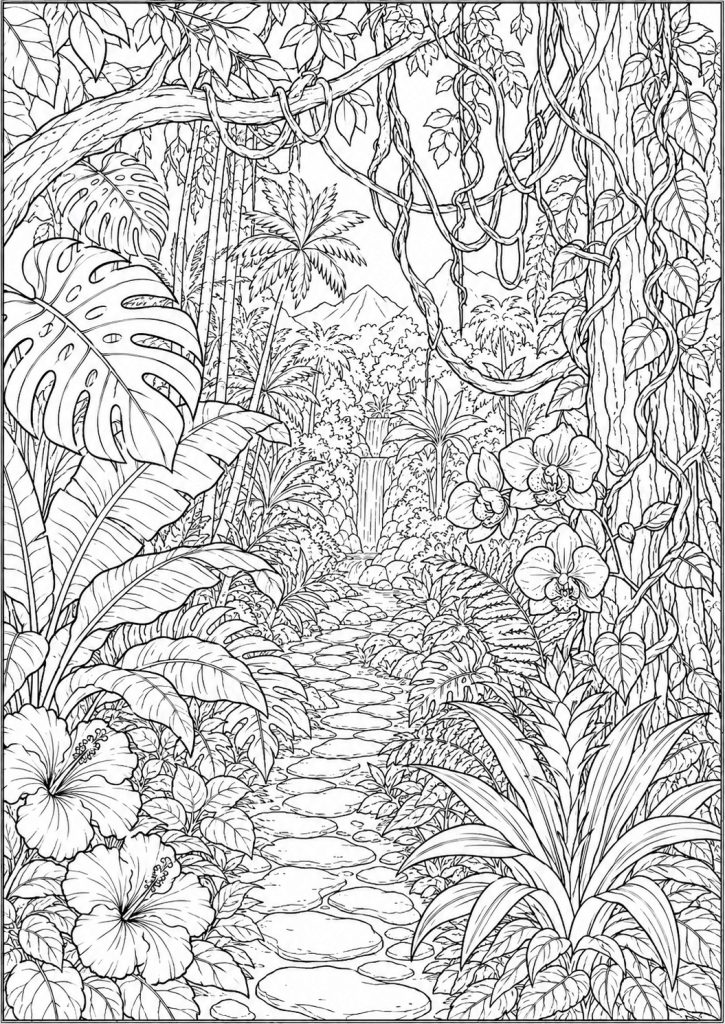 coloriage adulte nature