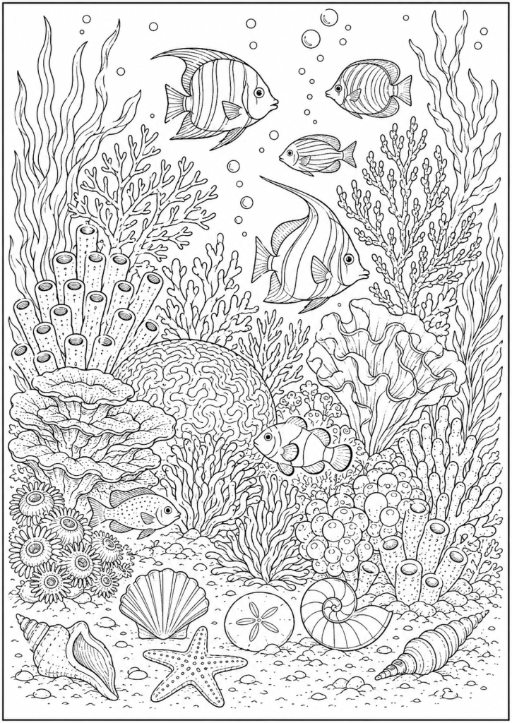 coloriage adulte nature