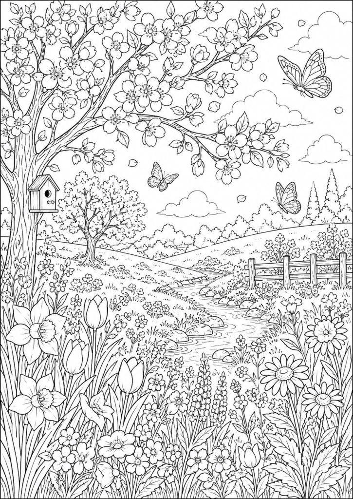 coloriage adulte nature
