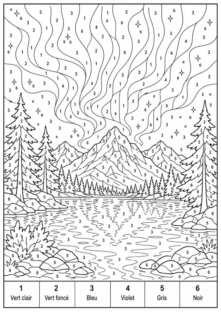 coloriage magique nature
