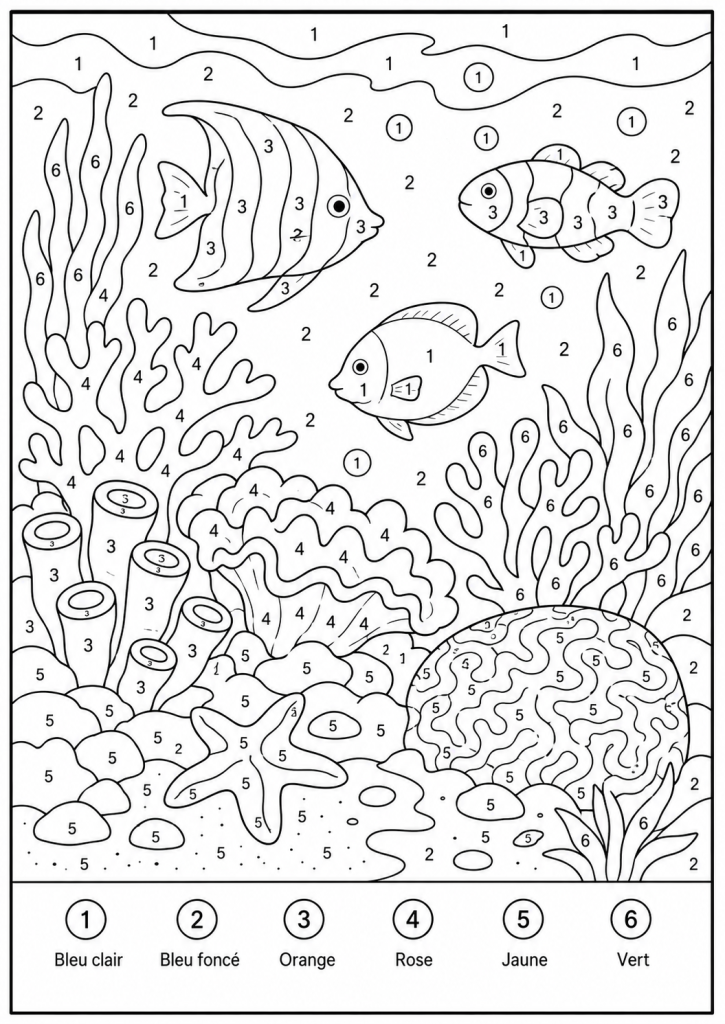 coloriage magique nature