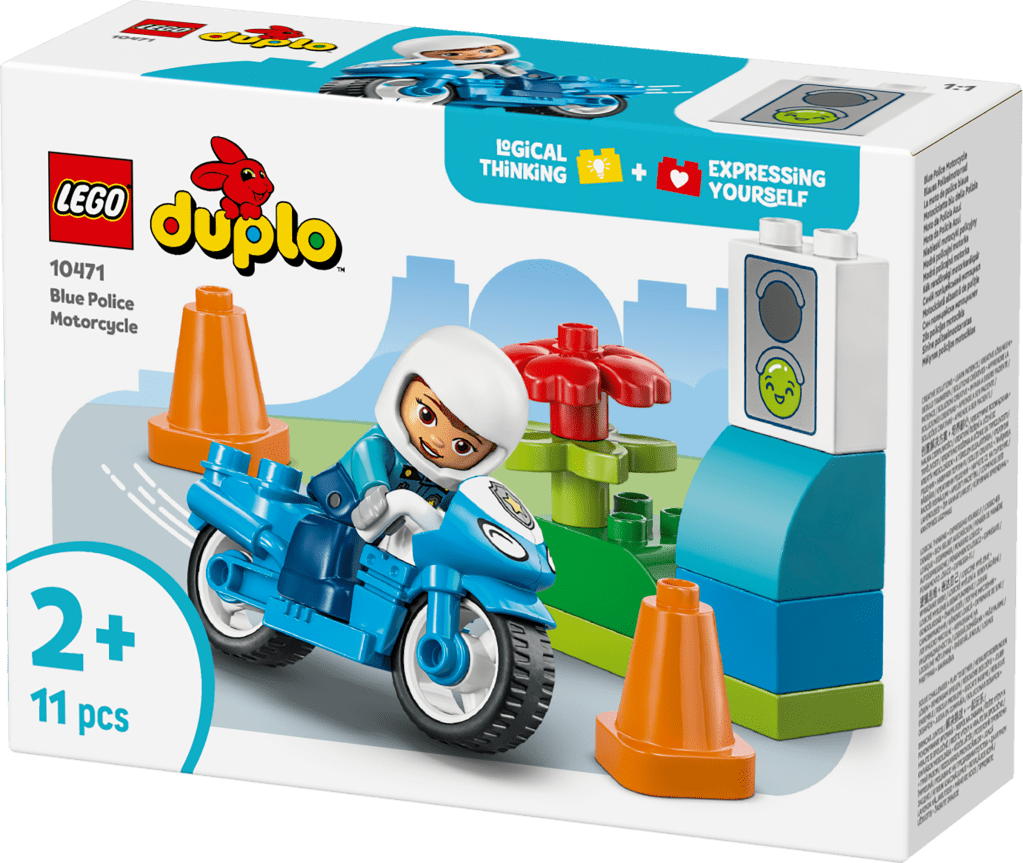 boîte LEGO® DUPLO Ma Ville 10471 La Moto de Police Bleue