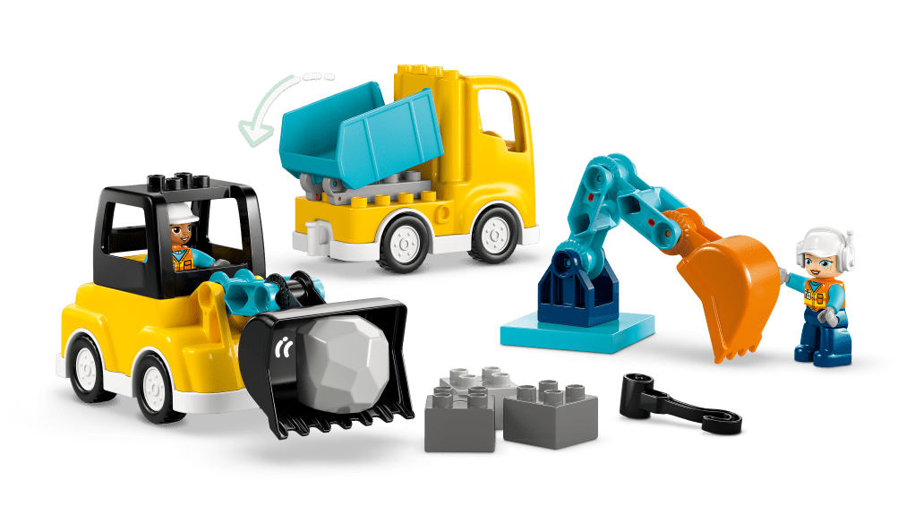 détails LEGO® DUPLO Ma Ville 10475 Les Véhicules de Chantier 3-en-1