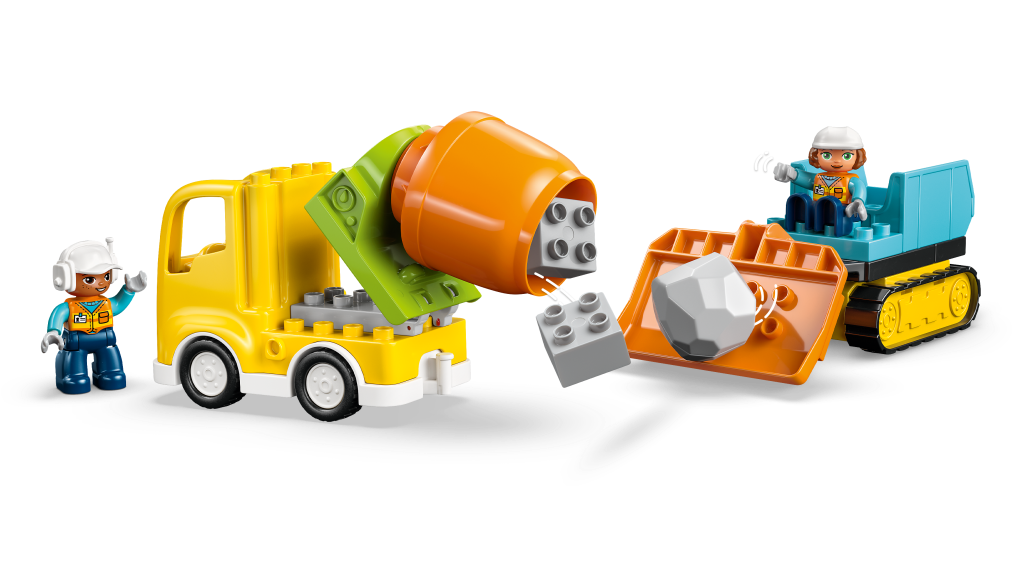 détails LEGO® DUPLO Ma Ville 10476 Le Chantier et les Véhicules de Construction 3-en-1