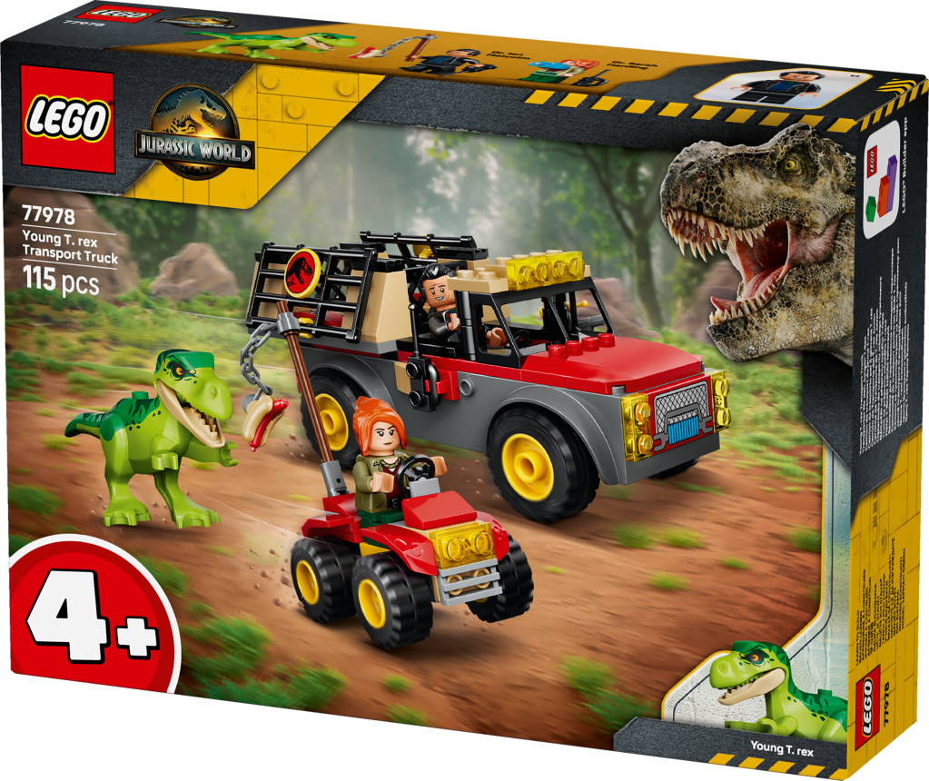 boîte LEGO® Jurassic World 77978 Le Camion de Transport du Jeune T-Rex