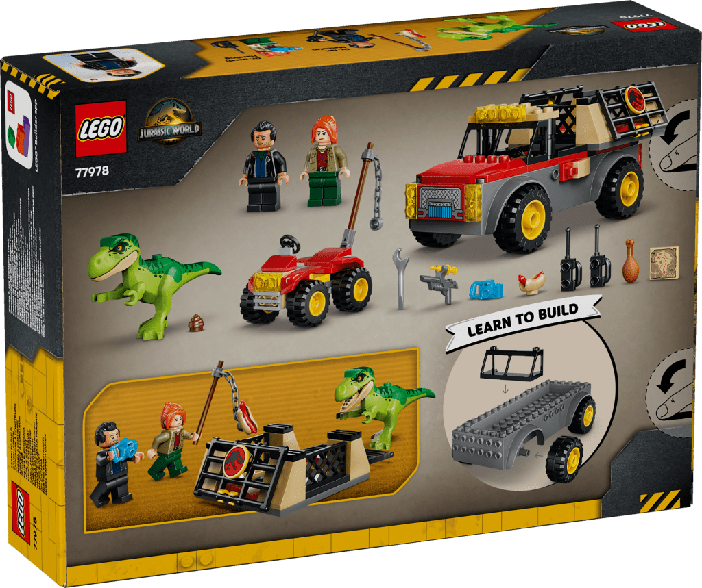 boîte LEGO® Jurassic World 77978 Le Camion de Transport du Jeune T-Rex