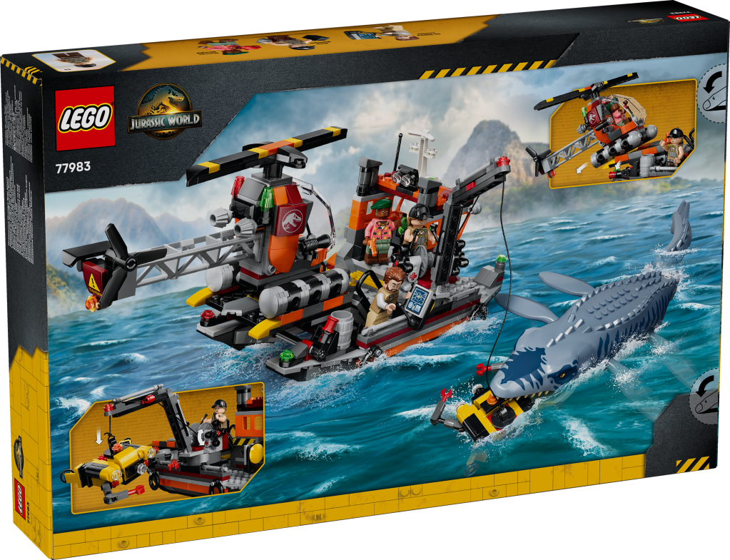 boîte LEGO® Jurassic World 77983 L'Attaque du Bateau par le Mosasaure