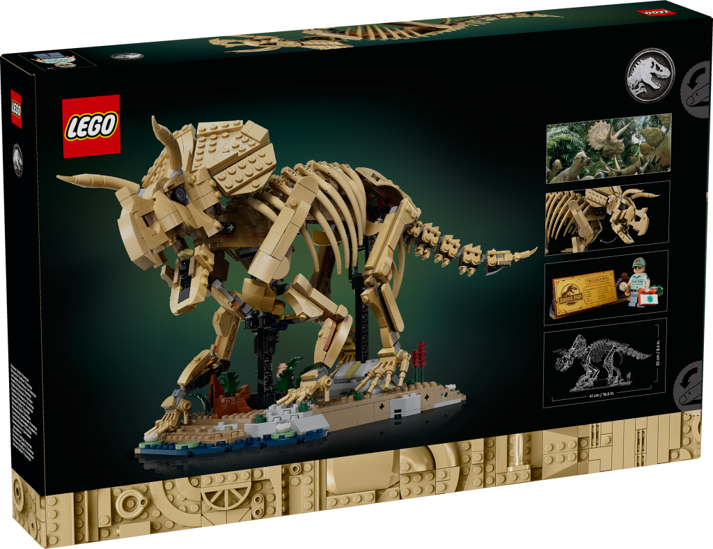 boîte LEGO® Jurassic World 77985 Les Fossiles de Dinosaure : le Tricératops