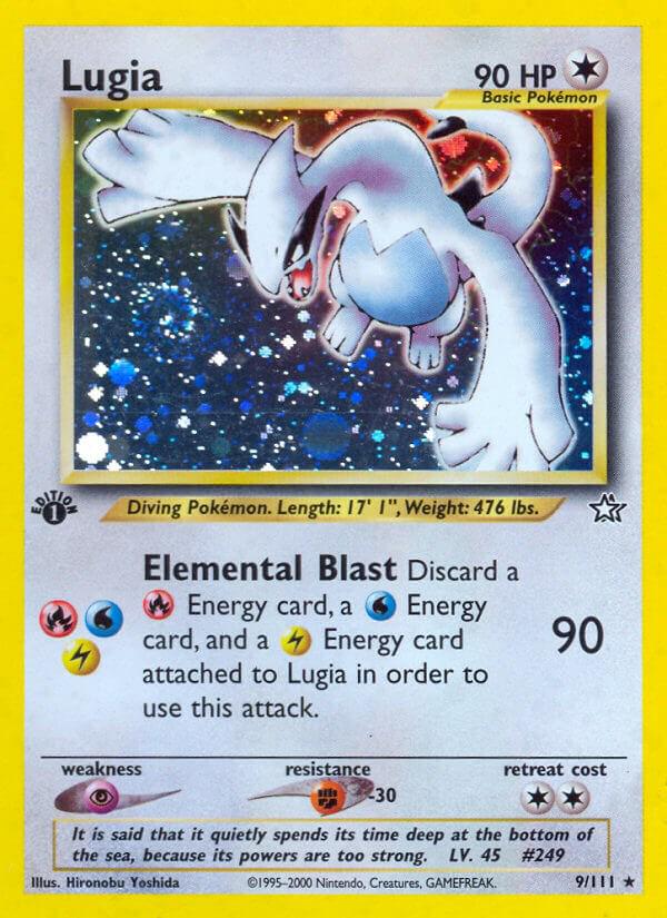 carte Lugia 1ère Édition Neo Genesis 2000