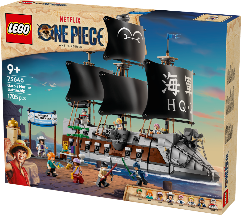 boîte LEGO ONE PIECE 75646 : Le navire de la marine de Garp