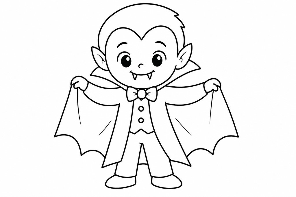 coloriage vampire enfant