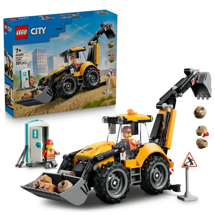 LEGO City 60480 Le Tractopelle Jaune