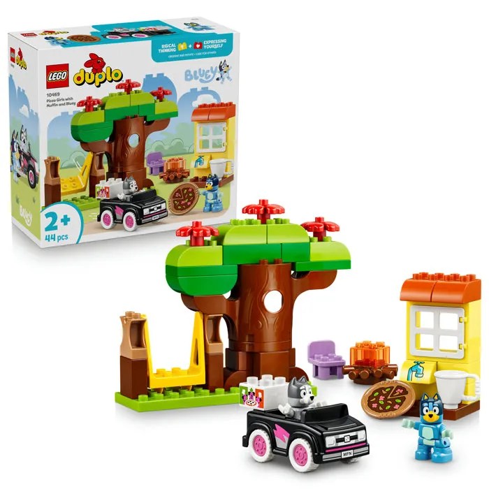 LEGO DUPLO Bluey 10469 Les Livreuses de Pizza avec Muffin et Bluey