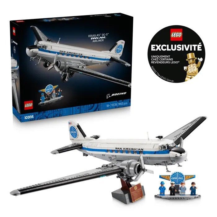 LEGO Icons 11378 Avion de Ligne Douglas DC-3 de la PAN AM