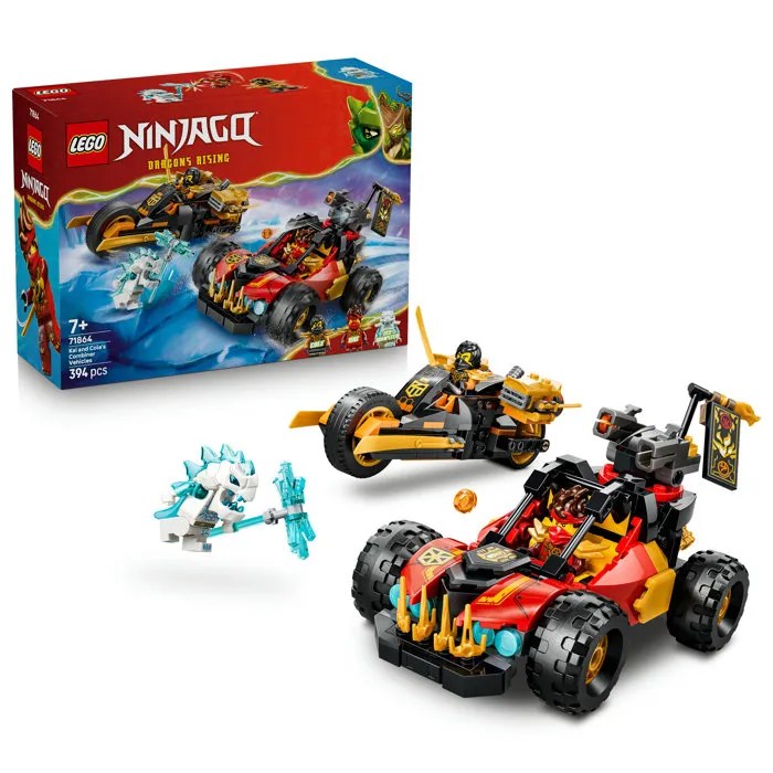 LEGO NINJAGO 71864 Véhicules Combinables de Kai et Cole