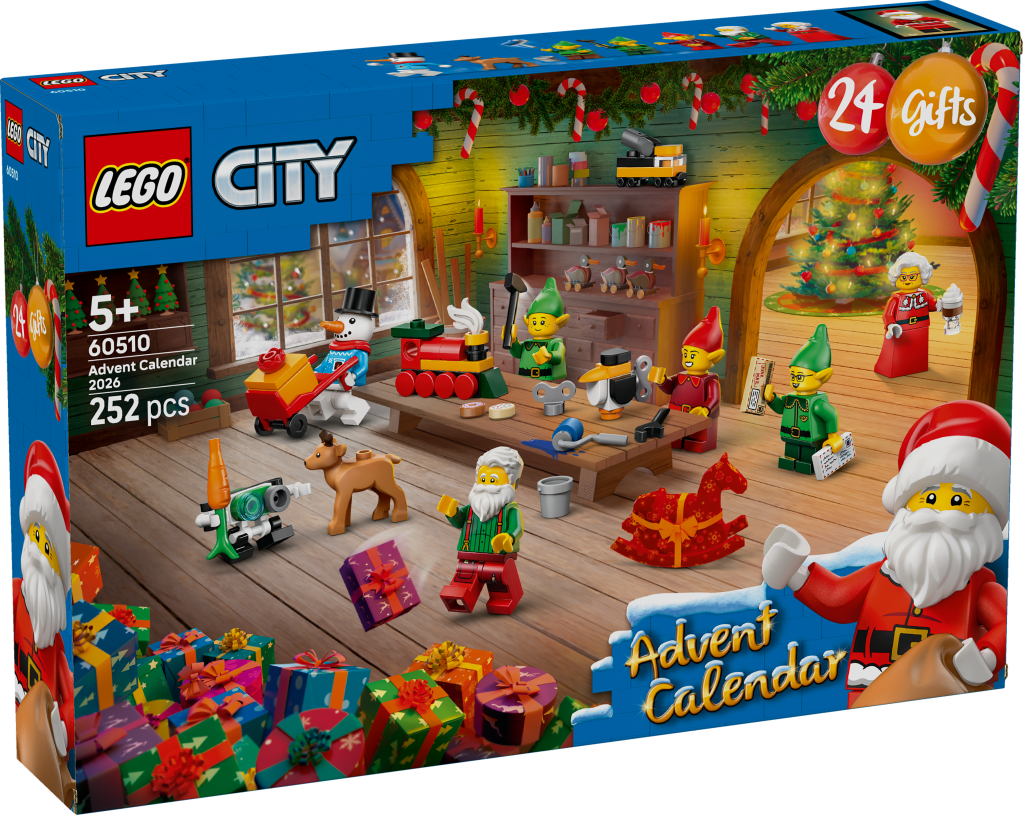calendrier de l'avent LEGO City 60510 : l'atelier du Père Noël s'installe à la maison