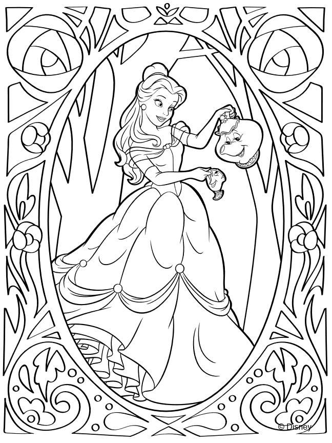 coloriage princesse belle